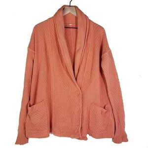 Lululemon Post Practice Cardi 10 Plum Peach‎ Sweater Cardigan Coral